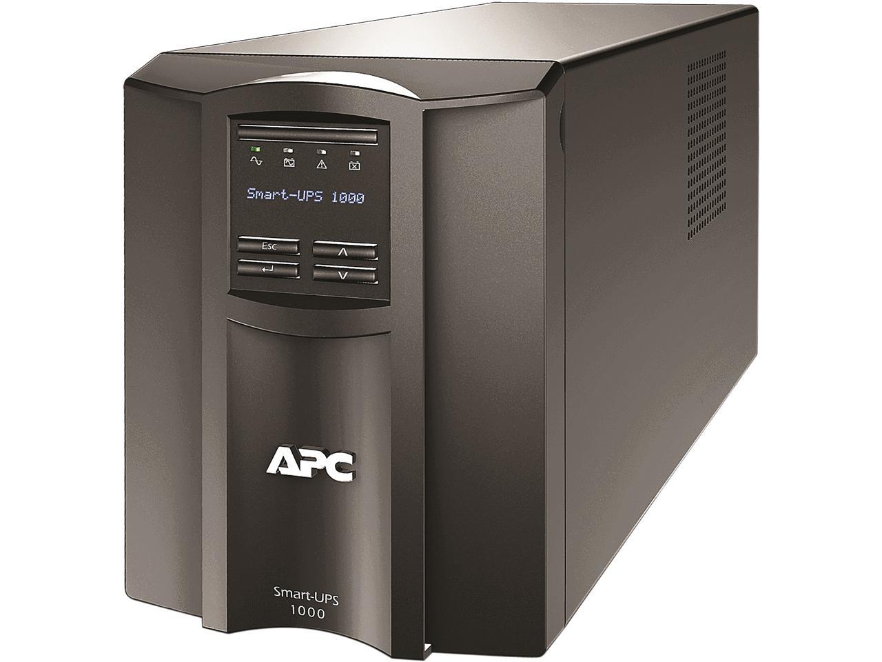 APC SMT1000C 1000 VA 700 Watts 120V 8 Outlets Pure Sinewave Smart-UPS with SmartConnect (Replaces SMT1000) 1