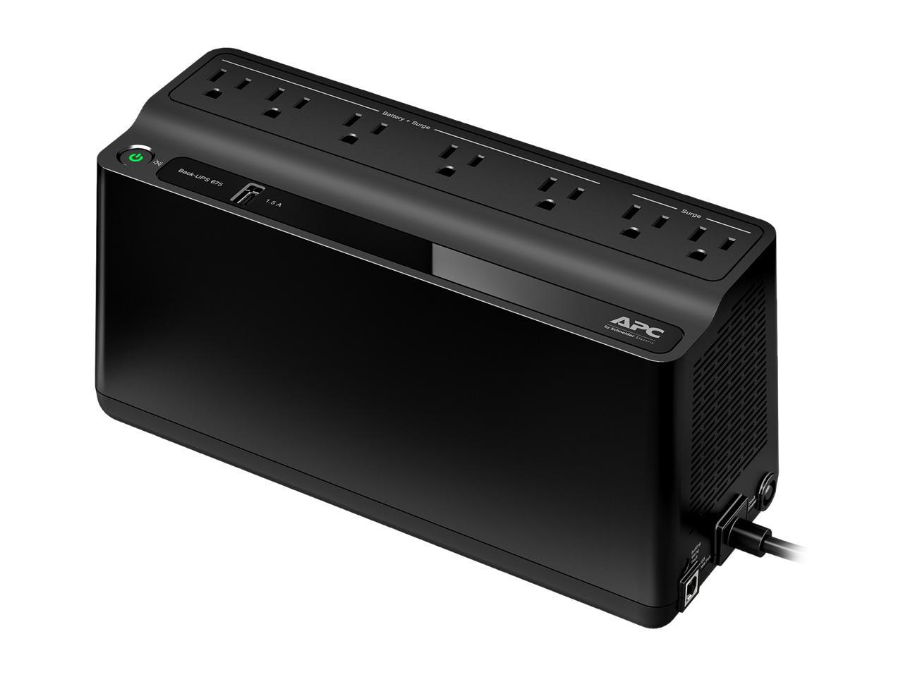 APC BE670M1 675VA 360 Watts 7 Outlets Uninterruptible Power Supply (UPS) with USB Charging Port (Stepup of BE600M1) 3