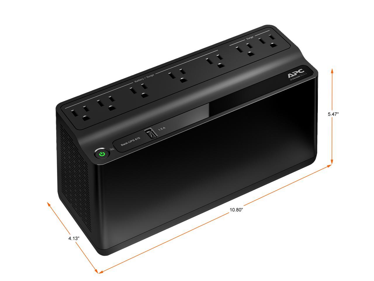 APC BE670M1 675VA 360 Watts 7 Outlets Uninterruptible Power Supply (UPS) with USB Charging Port (Stepup of BE600M1) 2