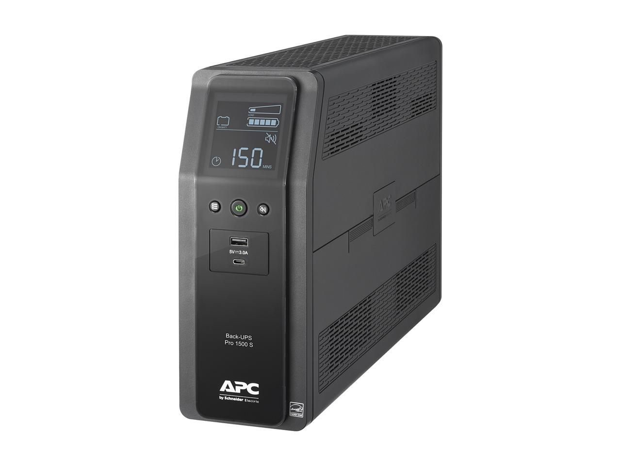 APC BR1500MS2 1500 VA 900W 10 Outlets Back UPS PRO BR, SineWave, 2 USB Charging Ports, AVR, LCD interface 2