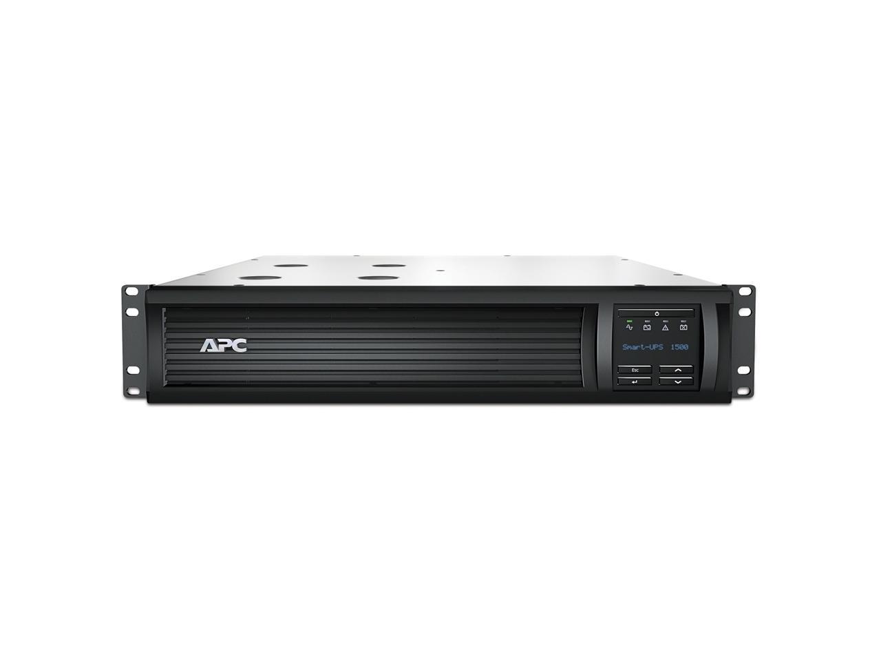 APC Smart-UPS, Line Interactive, 1500VA, Rackmount 2U, 120V, 6x NEMA 5-15R outlets, SmartConnect Port+Network Card, AVR, LCD 1