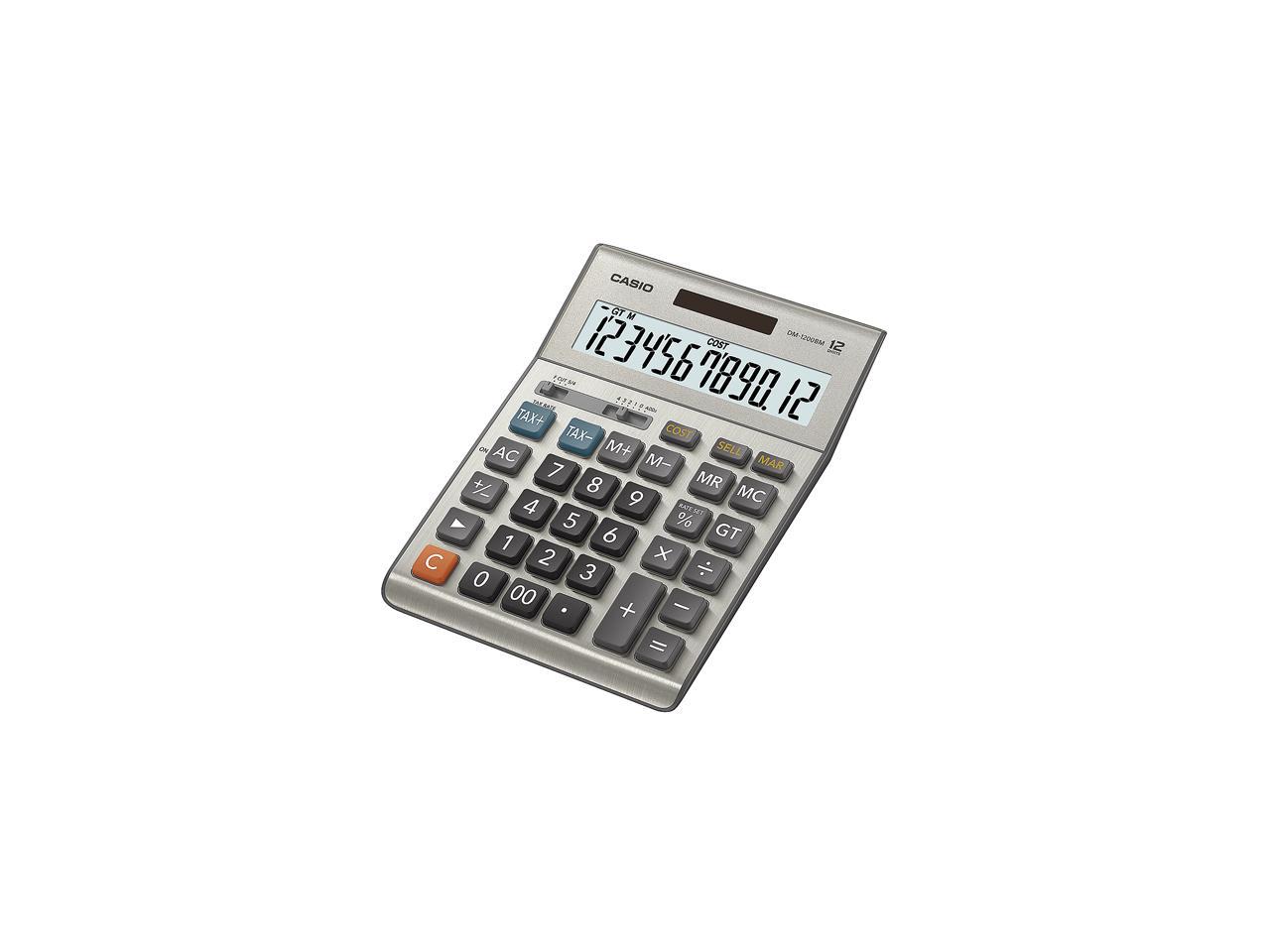 Casio DM-1200BM Desktop Calculator, 12-Digit LCD, Silver 1