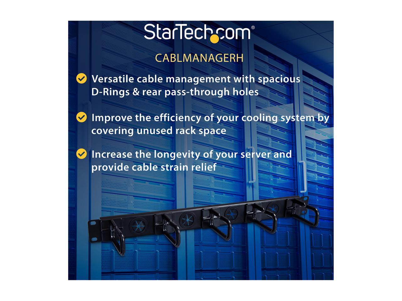 StarTech.com 1U Server Rack Cable Management Panel - Cable Manager 3