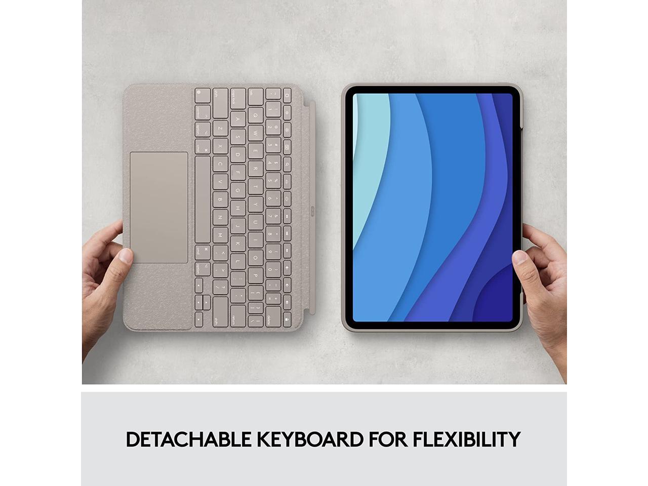 Logitech Combo Touch iPad Pro 11-inch (1st, 2nd, 3rd, 4th gen - 2018, 2020, 2021, 2022) Keyboard Case - Detachable Backlit Keyboard, Click-Anywhere Trackpad - Sand; USA Layout 5