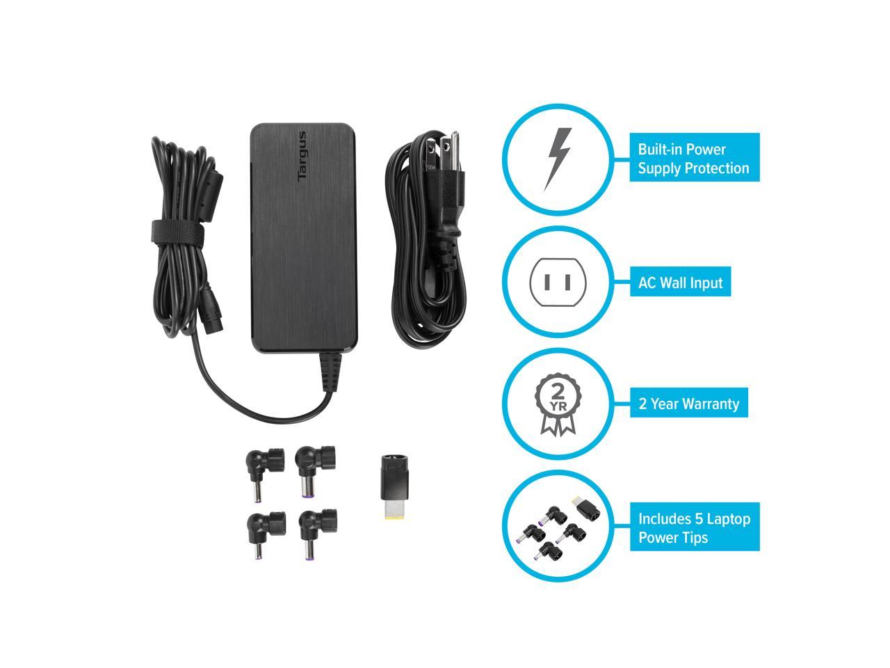 Targus 90W AC Semi-Slim Universal Laptop Charger - APA90US 4