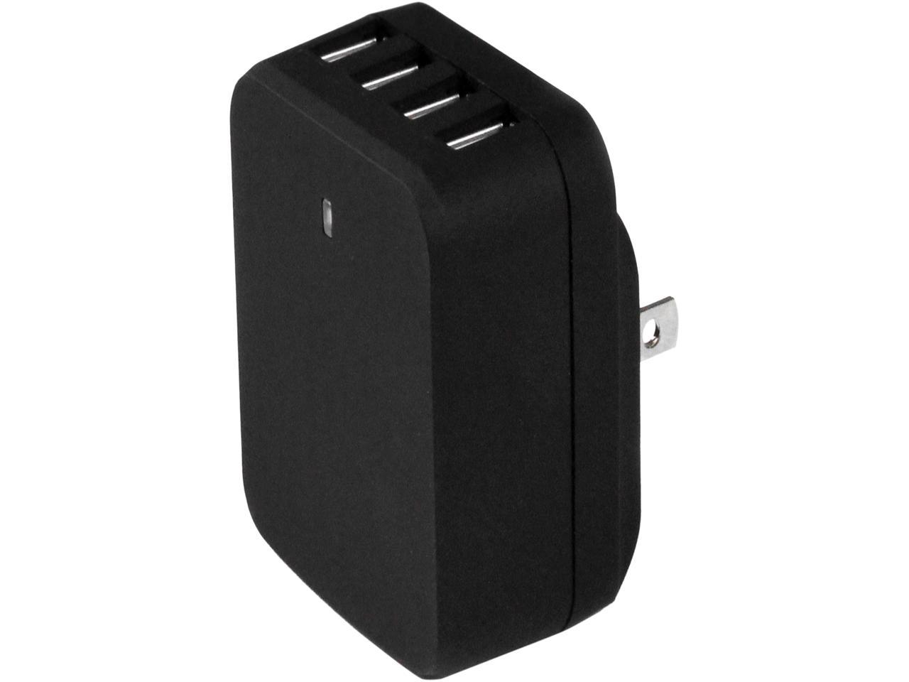 StarTech Travel 4 Port USB Wall Charger with International Power Adapter (USB4PACBK) 1