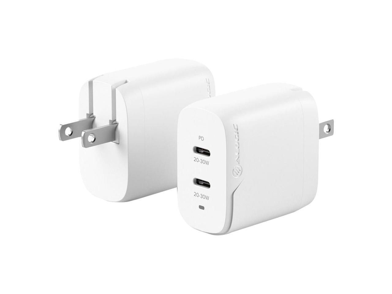 Alogic WCG2X40-US 2X40 Rapid Power 2 Port 40W USB-C GaN Wall Charger 1