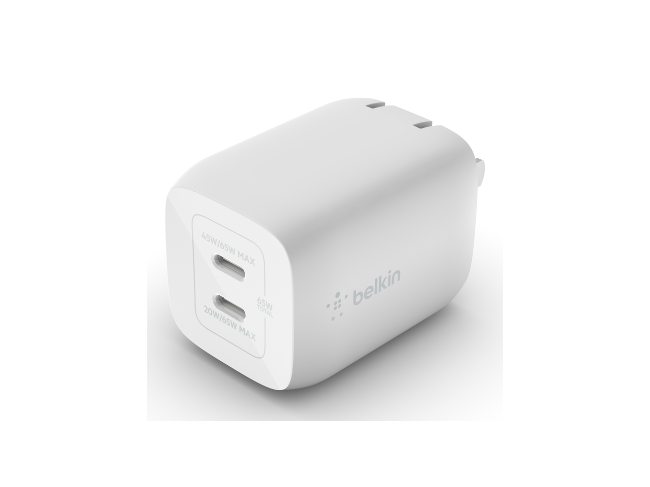 Belkin  BoostCharge Pro Dual USB-C GaN Wall Charger with PPS 65W WCH013DQWH 5