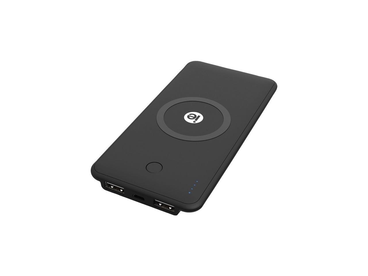 iEssentials IEN-WCP Black Wireless Charging Pad with Dual USB 3