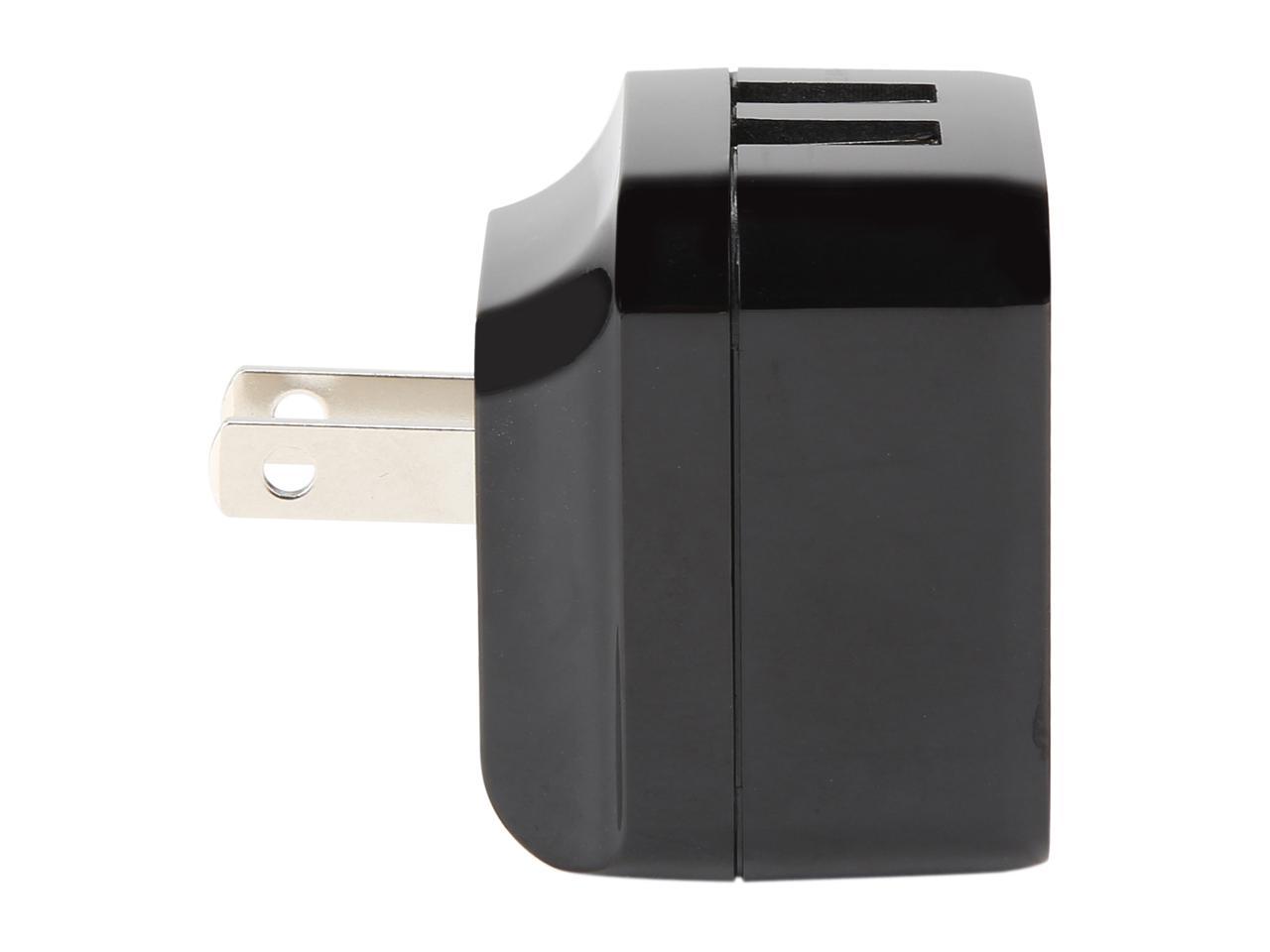 StarTech.com USB2PACBK Black Dual-port USB Wall Charger - International Travel - 17W/3.4A 3