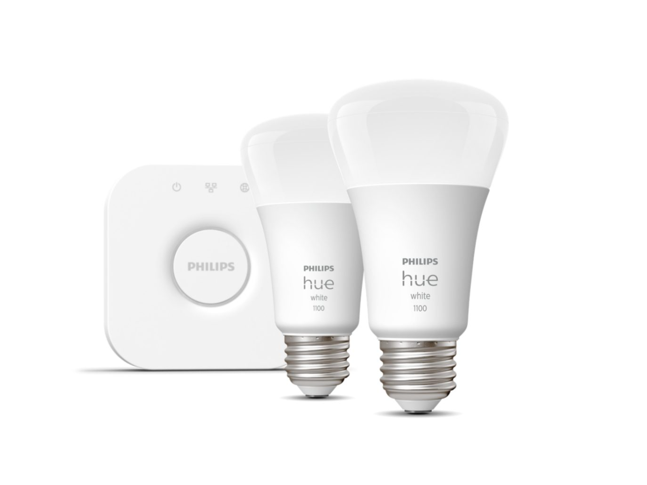 Philips Hue 563080 Starter Kit, E26 10.5W A19 Bluetooth 2-pack Smart Bulb 2