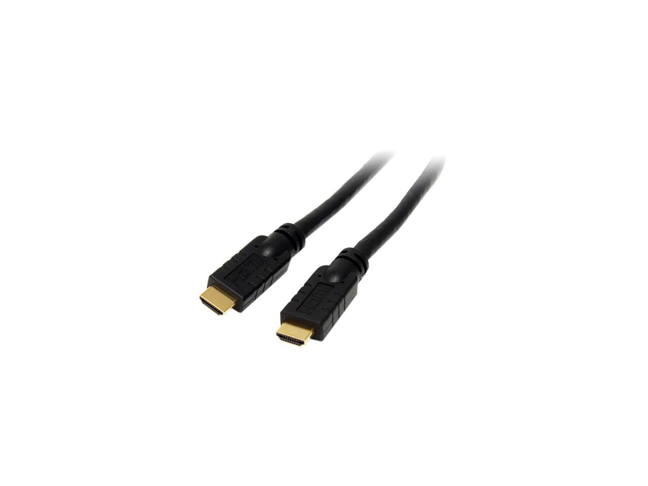 StarTech.com HDMIMM20HS 20 ft. Black Connector A: 1 x HDMI, Male
Connector B: 1 x HDMI, Male High Speed HDMI Cable with Ethernet Male to Male 1