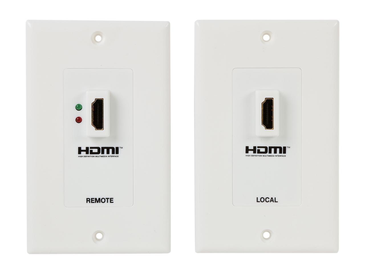 Tripp Lite P167-000 F-F HDMI Over Cat5 Active Extender Wall Plate Kit - White 2