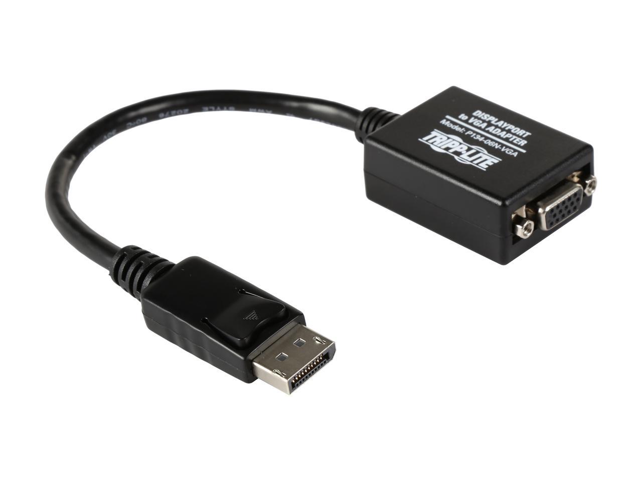 Tripp Lite P134-06N-VGA DisplayPort to VGA Active Cable Adapter, 1920x1200/1080p 2