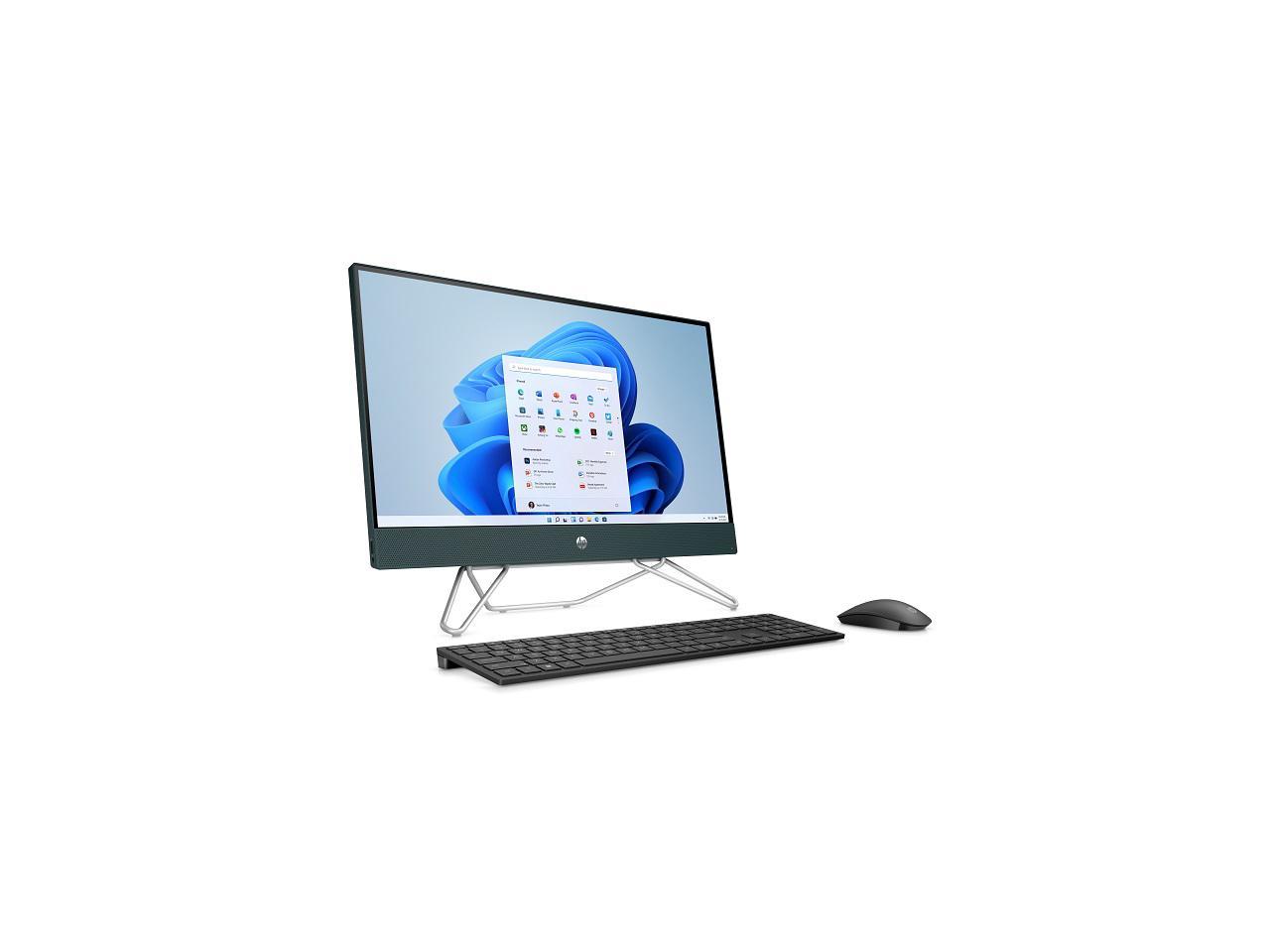 HP All-in-One Computer 24-cb0092ds Pentium Silver J5040 (2.00GHz) 8GB DDR4 256 GB PCIe SSD 23.8" Touchscreen Windows 11 Home 64-bit 3