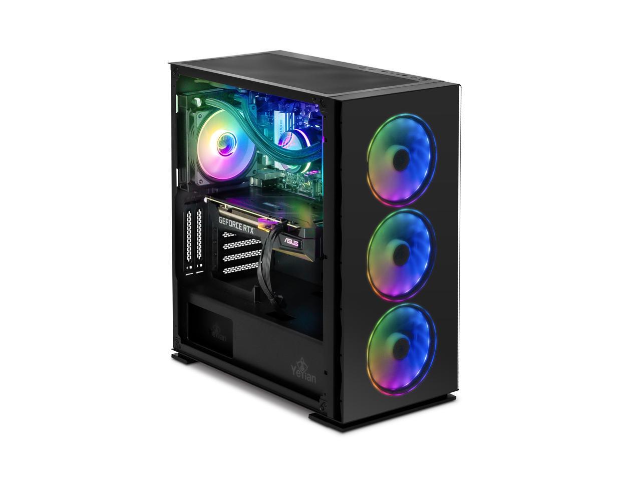 Yeyian Yari Gaming PC Desktop INTEL Core i7 12700F(2.10GHz) Nvidia RTX 4060Ti, 1TB NVMe SSD, 16GB DDR5 4800, 120mm AIO 650W Gold PSU, AC Wi-Fi, Window 11 64 bit, YPI-YA27F0B-46T1N 4