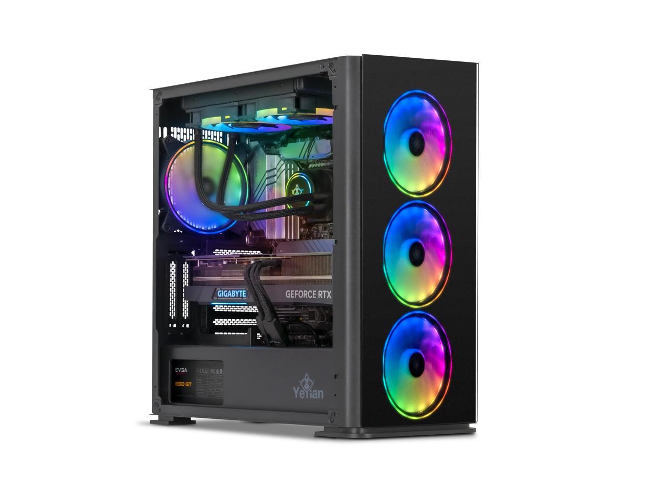 Yeyian Gaming Desktop YARI YPI-YA46KFB-46T1N 16GB DDR5 1 TB PCIe SSD GeForce RTX 4060 Ti Windows 11 Home 64-bit 1