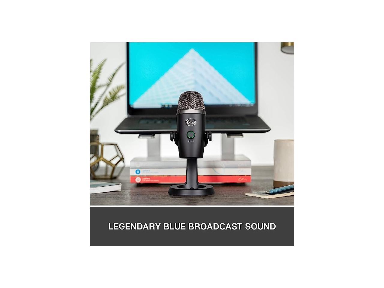 Blue Yeti Nano Premium USB Microphone for PC, Mac, Gaming, Recording, Streaming, Podcasting, Condenser Mic with Blue VO!CE Effects, Cardioid and Omni, No-Latency Monitoring - Blackout 2