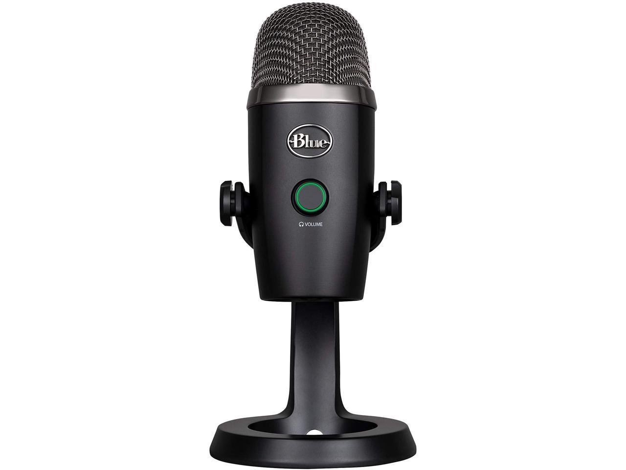 Blue Yeti Nano Premium USB Microphone for PC, Mac, Gaming, Recording, Streaming, Podcasting, Condenser Mic with Blue VO!CE Effects, Cardioid and Omni, No-Latency Monitoring - Blackout 1