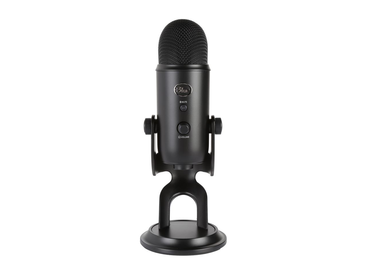 Blue Yeti USB Microphone for PC, Mac, Gaming, Recording, Streaming, Podcasting, Studio and Computer Condenser Mic with Blue VO!CE effects, 4 Pickup Patterns, Plug and Play – Blackout 2