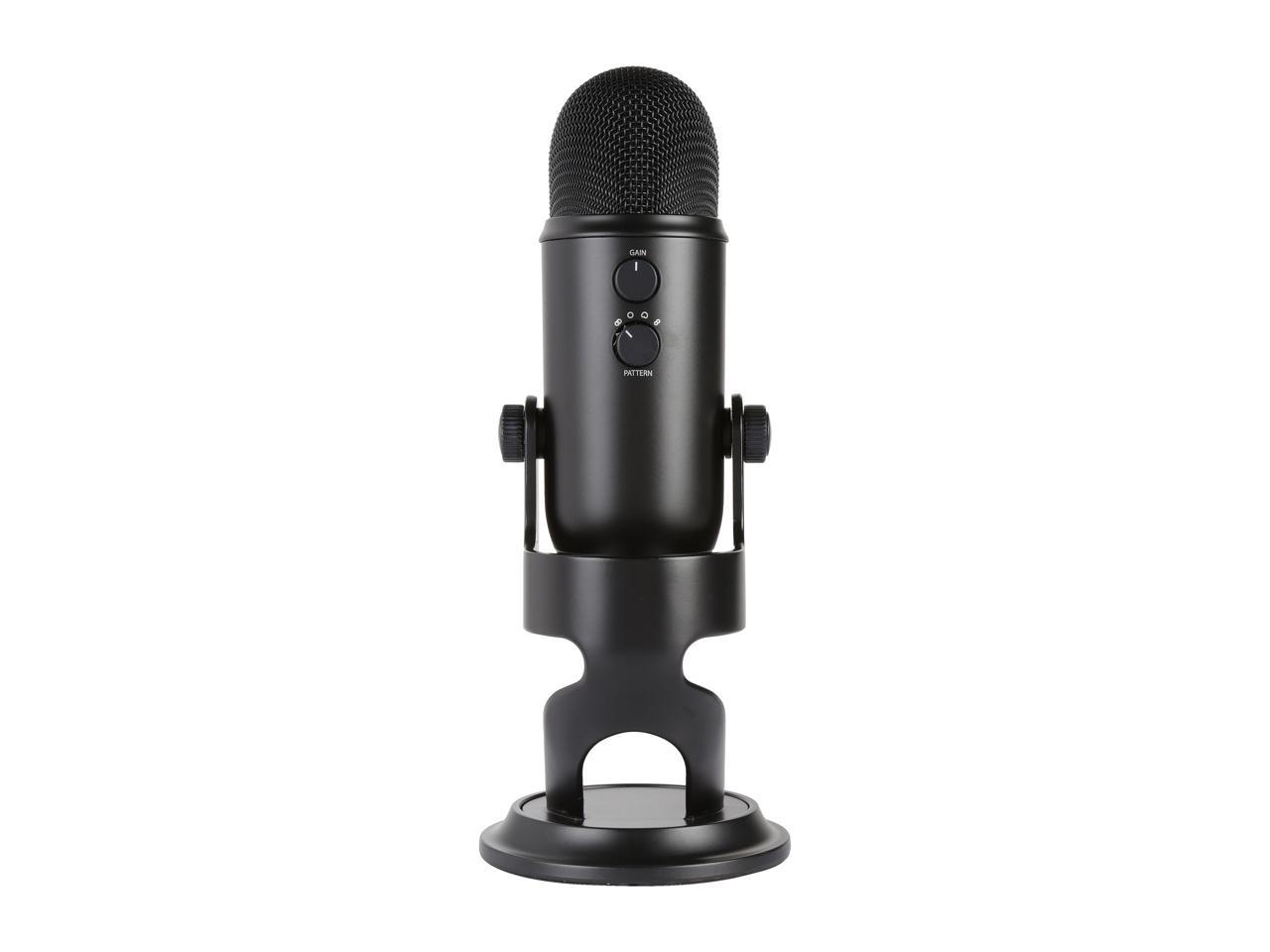 Blue Yeti USB Microphone for PC, Mac, Gaming, Recording, Streaming, Podcasting, Studio and Computer Condenser Mic with Blue VO!CE effects, 4 Pickup Patterns, Plug and Play – Blackout 4