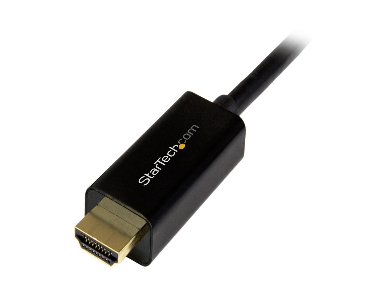 StarTech.com DP2HDMM5MB 16 ft. Black 1 x DisplayPort male to 1 x HDMI 19pin male DisplayPort to HDMI Converter Cable - 4K Male to Male 4