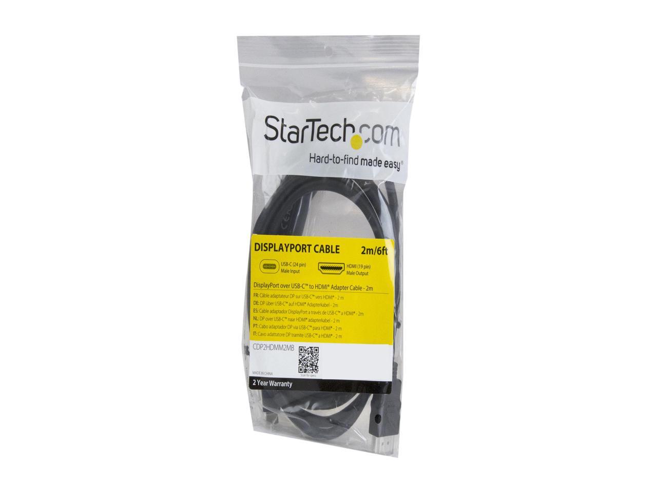 StarTech.com CDP2HDMM2MB USB-C to HDMI Adapter Cable - 4K at 30 Hz 5