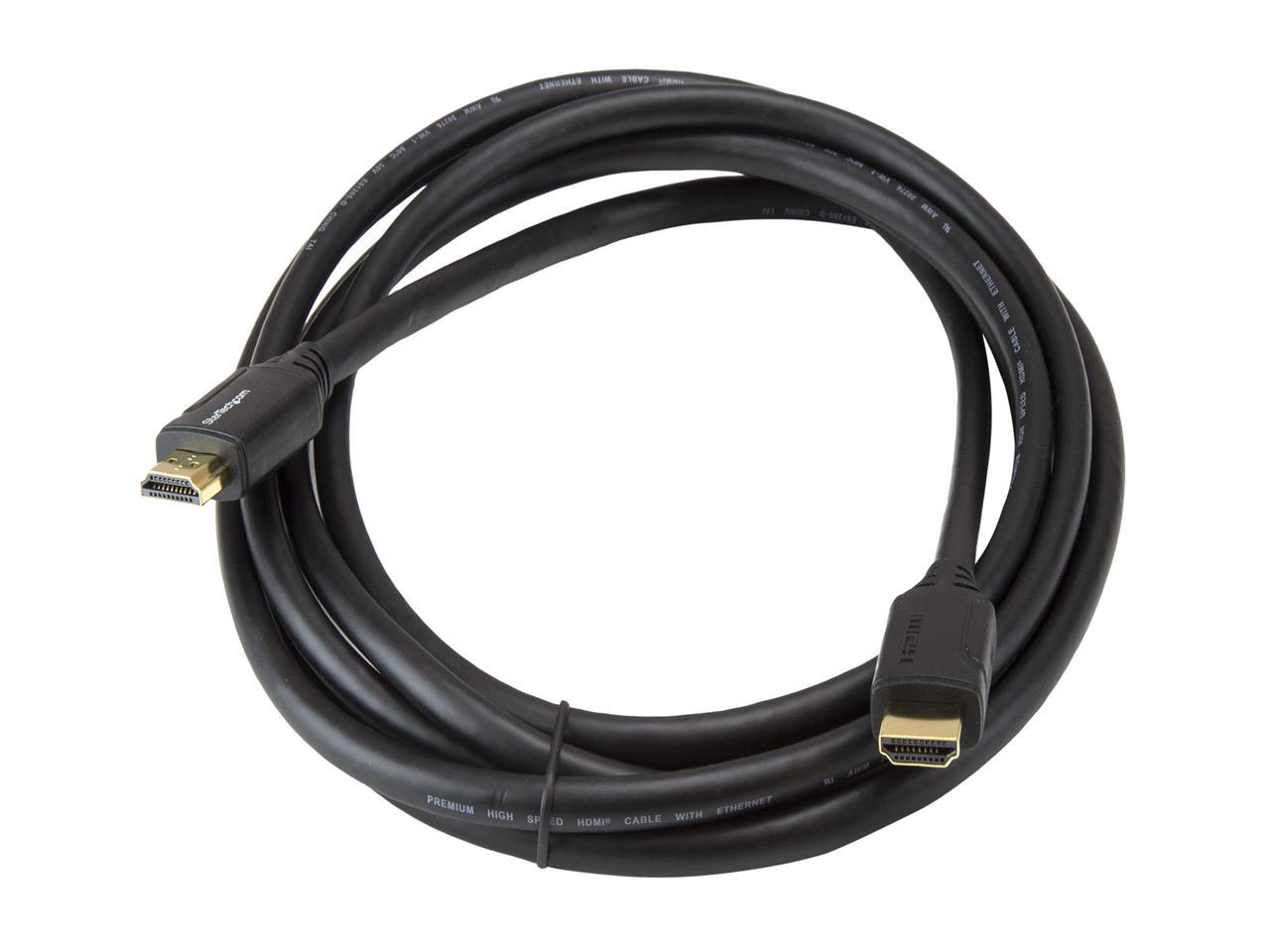 StarTech.com HDMM3MP Black 1 x HDMI (19 pin) Male  
1 x HDMI (19 pin) Male Premium High Speed HDMI Cable with Ethernet - 4K 60Hz 5