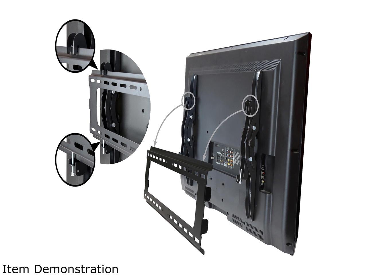 StarTech.com FLATPNLWALL Tilting TV Wall Mount - Heavy Duty Steel - Supports Monitors 32" to 70" - TV Mount - VESA Wall Mount - Monitor Mount 4