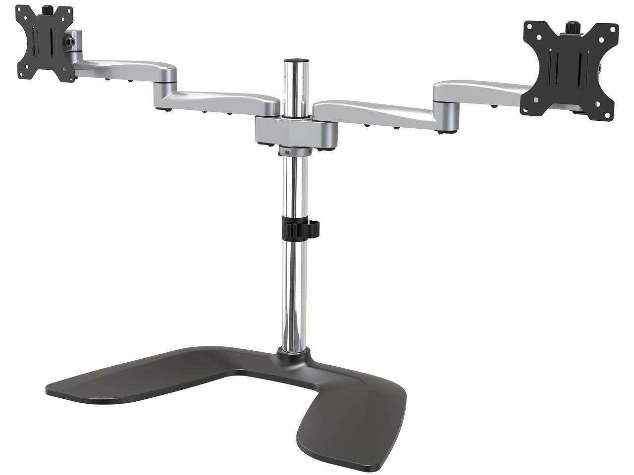 StarTech.com ARMDUALSS Dual Monitor Stand - Articulating Arms - Height Adjustable - For VESA Mount Monitors up to 32" - Steel & Aluminum (ARMDUALSS) 1