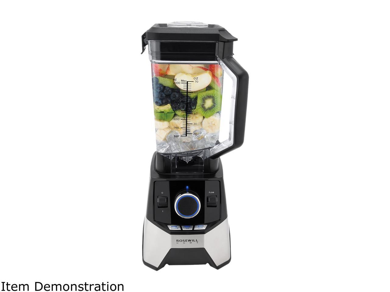 Rosewill Professional Blender for Smoothies, Ice Crushing & Frozen Fruits, Industrial Power High-Speed Commercial Blender, Quiet, 33000 RPM Motor, 70 oz. BPA Free Jar, 1400W, Black - (RHPB-18001) 1