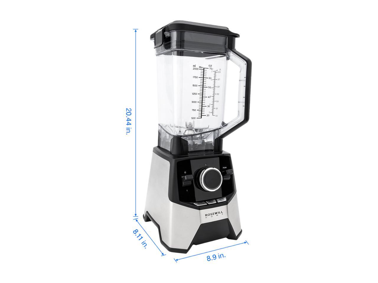 Rosewill Professional Blender for Smoothies, Ice Crushing & Frozen Fruits, Industrial Power High-Speed Commercial Blender, Quiet, 33000 RPM Motor, 70 oz. BPA Free Jar, 1400W, Black - (RHPB-18001) 3