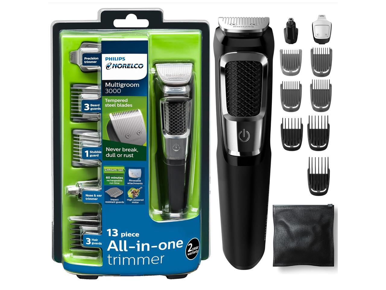 Philips Norelco Multigroom Series 3000 All-In-One 13-Piece Trimmer, MG3750/60 1