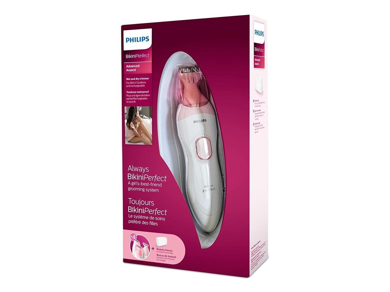 PHILIPS HP6376/61 BikiniPerfect Advanced Trimmer Kit for Bikini Line, Rechargeable (3 attachments) 1