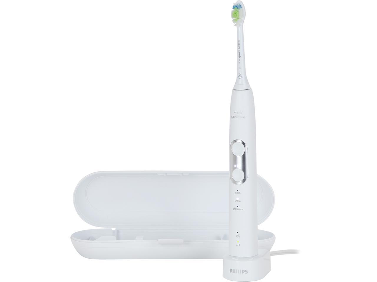 PHILIPS HX6877/21 ProtectiveClean 6100 Whitening Rechargeable Electric Toothbrush with Pressure Sensor and Intensity Settings, White 2