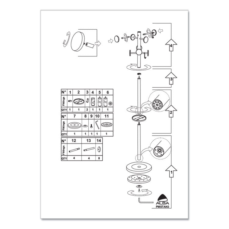 Stan3 Steel Coat Rack, Stand Alone Rack, Eight Knobs, 15w X 15d X 69.3h, Black 10