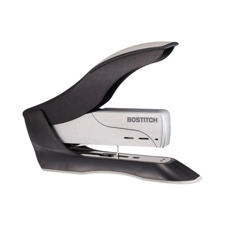 Spring-Powered Premium Heavy-Duty Stapler, 100-Sheet Capacity, Black/silver 3