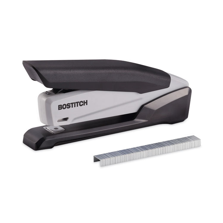 EcoStapler Spring-Powered Desktop Stapler with Antimicrobial Protection, 20-Sheet Capacity, Gray/Black 5