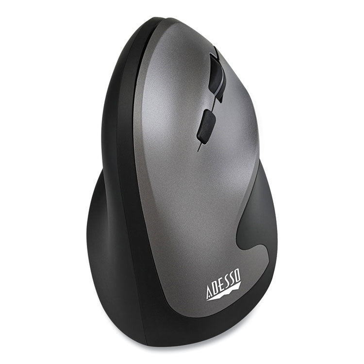 Imouse A20 Antimicrobial Vertical Wireless Mouse, 2.4 Ghz Frequency/33 Ft Wireless Range, Right Hand Use, Black/granite 3