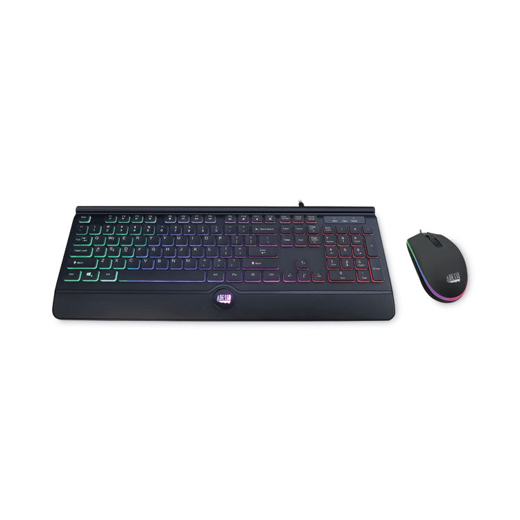 Backlit Gaming Keyboard and Mouse Combo, USB, Black 3