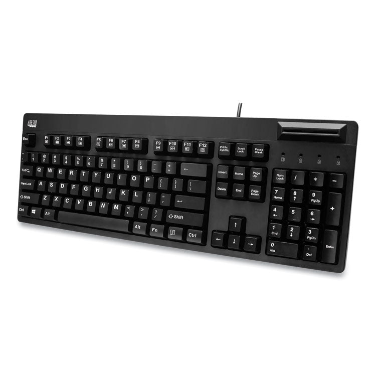 EasyTouch Smart Card Reader Keyboard AKB-630SB-TAA, 104 Keys, Black 4