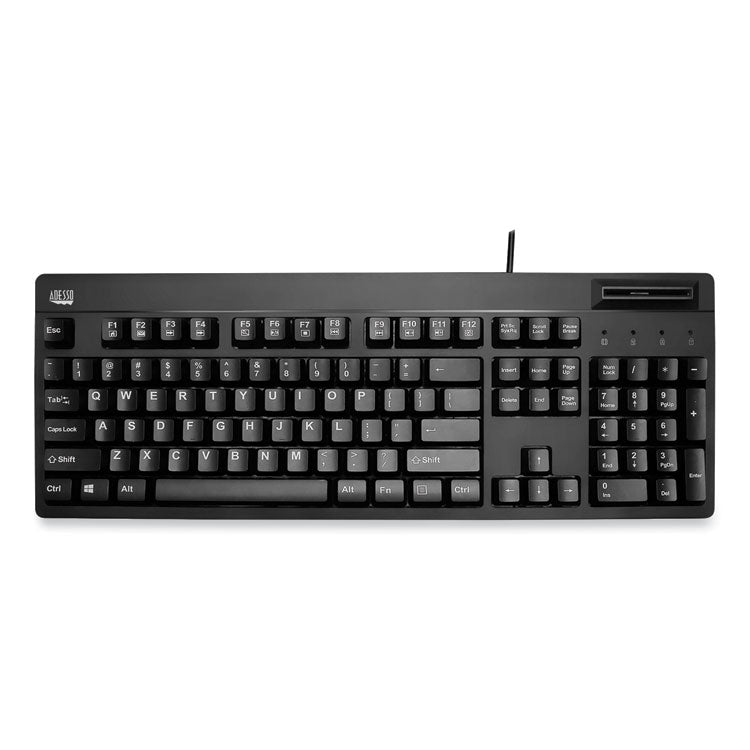 EasyTouch Smart Card Reader Keyboard AKB-630SB-TAA, 104 Keys, Black 1