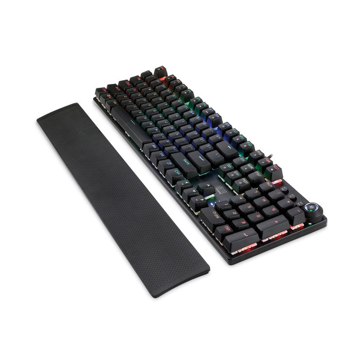 RGB Programmable Mechanical Gaming Keyboard with Detachable Magnetic Palmrest, 108 Keys, Black 2