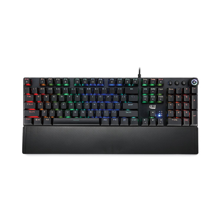 RGB Programmable Mechanical Gaming Keyboard with Detachable Magnetic Palmrest, 108 Keys, Black 1