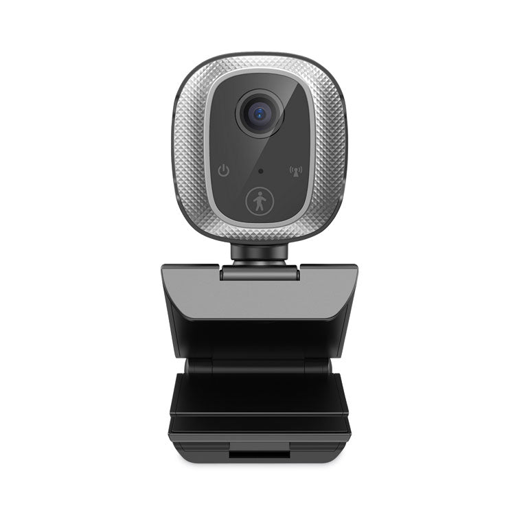 CyberTrack M1 HD Fixed Focus USB Webcam with AI Motion/Facial Tracking, 1920 Pixels x 1080 Pixels, 2.1 Mpixels, Black/Silver 1