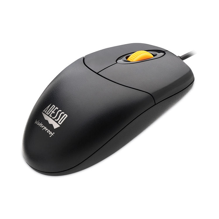 iMouse W3 Waterproof Antimicrobial Mouse with Magnetic Scroll Wheel, USB 2.0, Left/Right Hand Use, Black 3