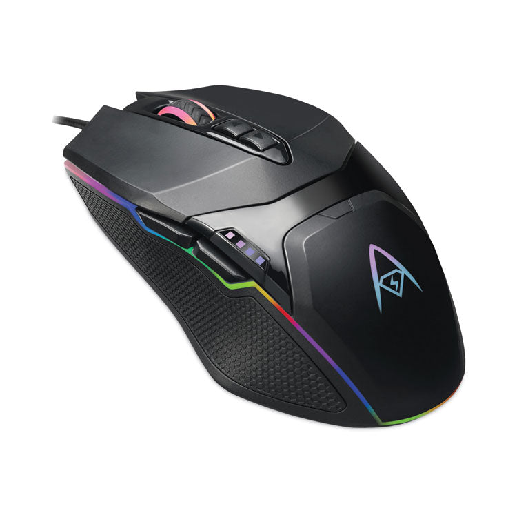 iMouse X5 Illuminated Seven-Button Gaming Mouse, USB 2.0, Left/Right Hand Use, Black 1