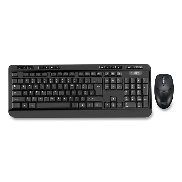 Wkb-1320cb Antimicrobial Wireless Desktop Keyboard And Mouse, 2.4 Ghz Frequency/30 Ft Wireless Range, Black 3