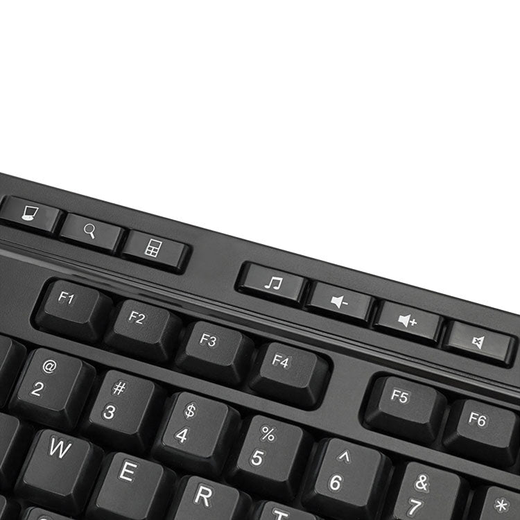 Wkb-1320cb Antimicrobial Wireless Desktop Keyboard And Mouse, 2.4 Ghz Frequency/30 Ft Wireless Range, Black 4