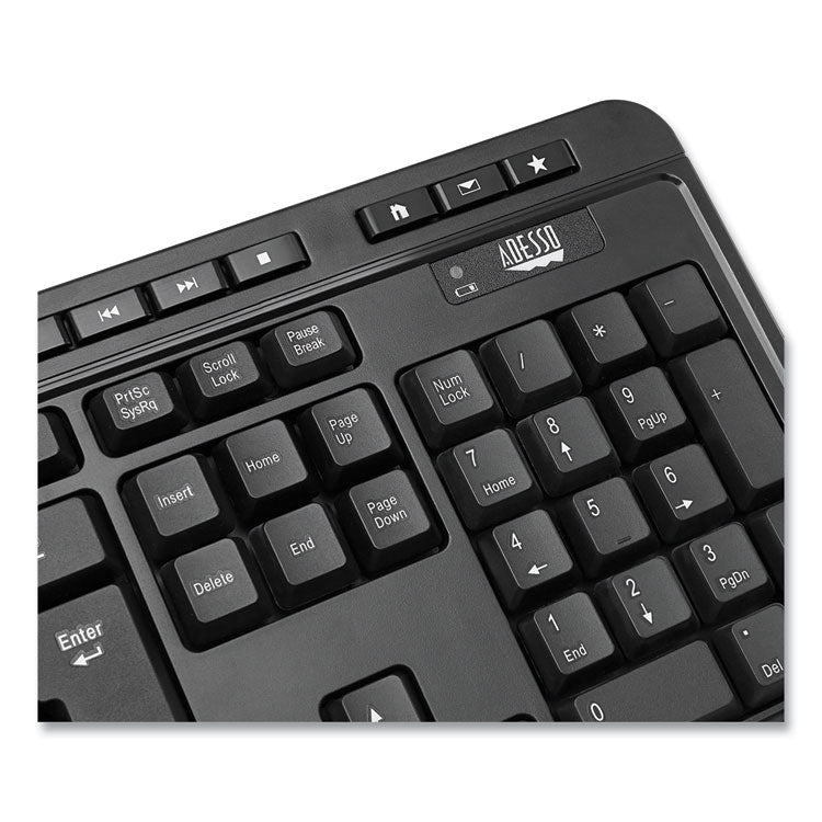 Wkb-1320cb Antimicrobial Wireless Desktop Keyboard And Mouse, 2.4 Ghz Frequency/30 Ft Wireless Range, Black 5